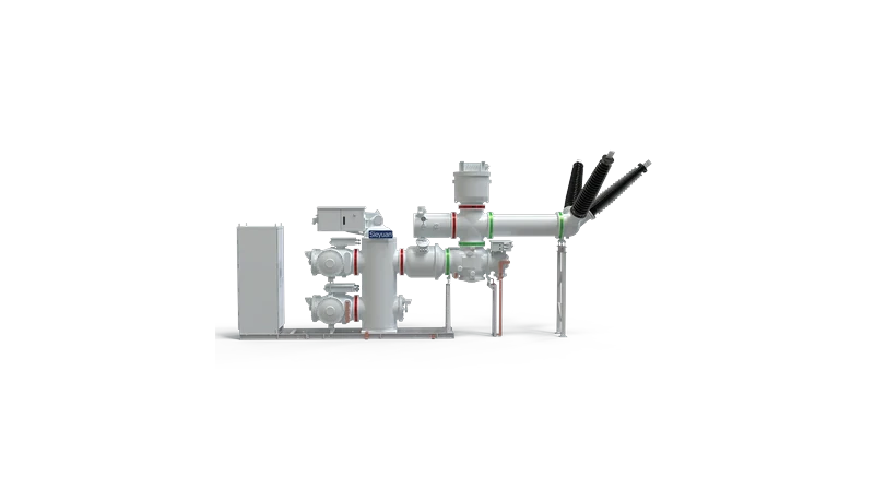 Sieyuan 145kV Gas-Insulated Switchgear product photo &mdash; Double-Busbar Cable Feeder Bay (Horizontal FES).