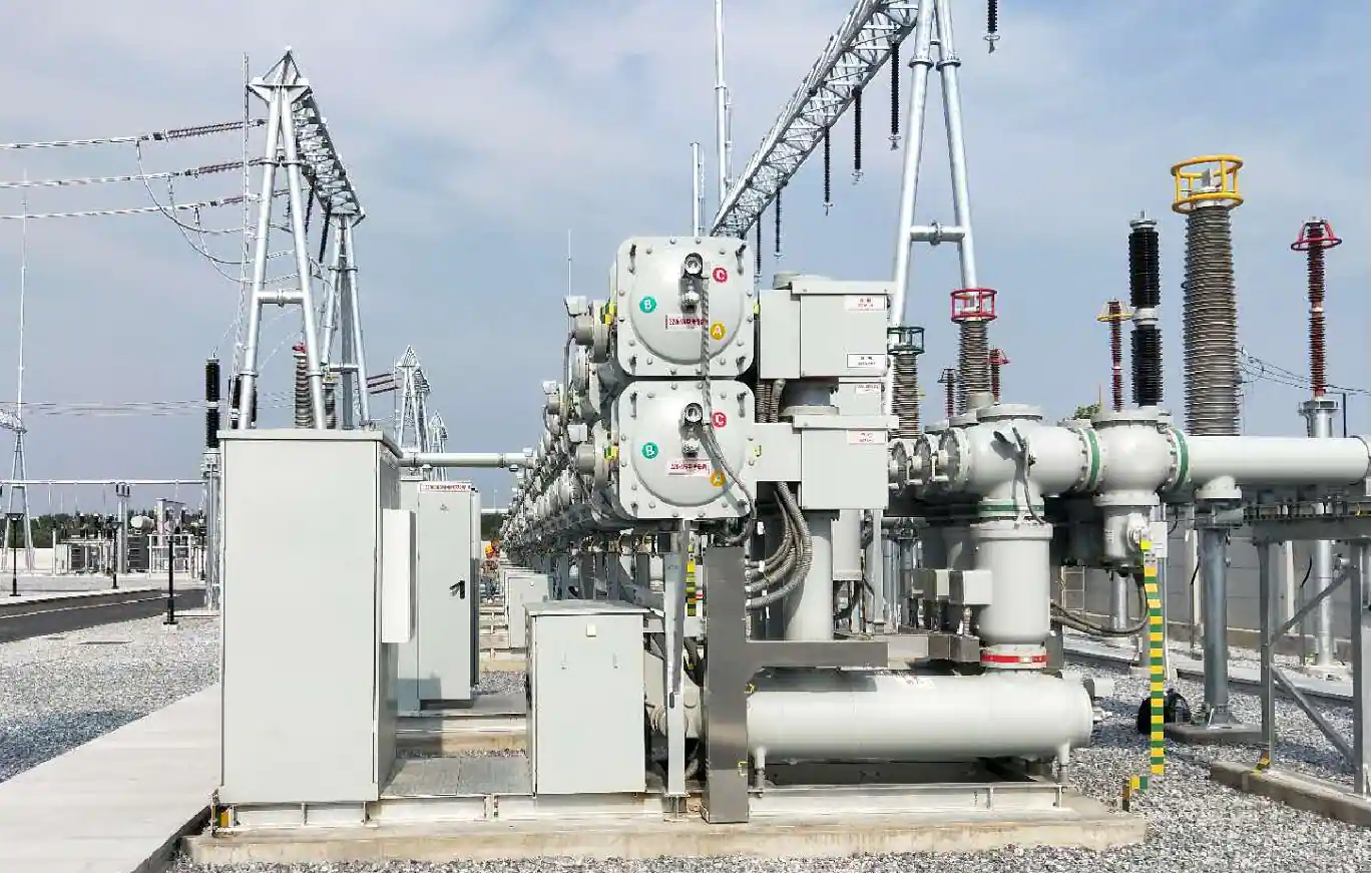 Sieyuan 252kV Gas-Insulated Switchgear installed in a substation.