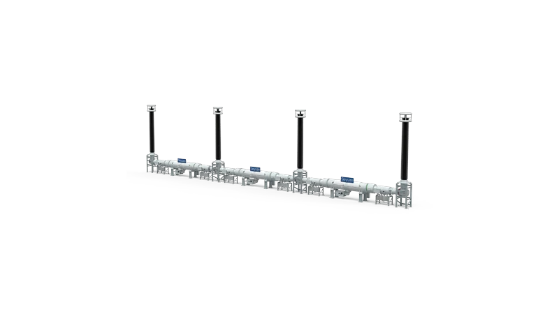 3D render of a Sieyuan 800kV Hybrid Gas-Insulated Switchgear &mdash; Bay Configuration.