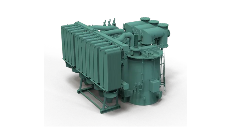 3D render of a Sieyuan Gas-Insulated Power Transformer.