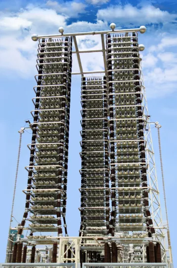 Sieyuan Capacitors for HVDC installed on site.