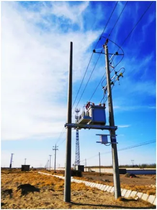 Sieyuan Pole Mounted Capacitor Bank installed on site.