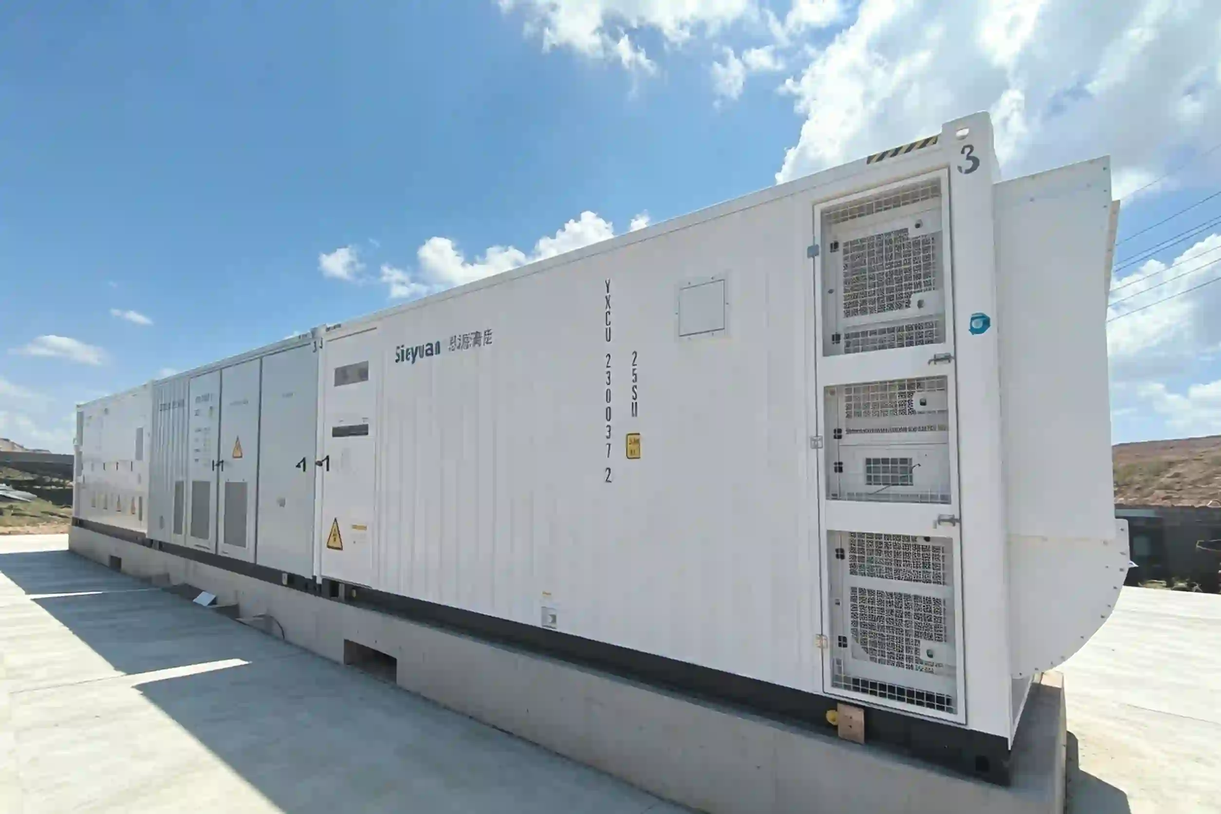 6.68 MW/13.36 MWh grid-forming battery energy storage system containers at a Congolese metallurgical plant