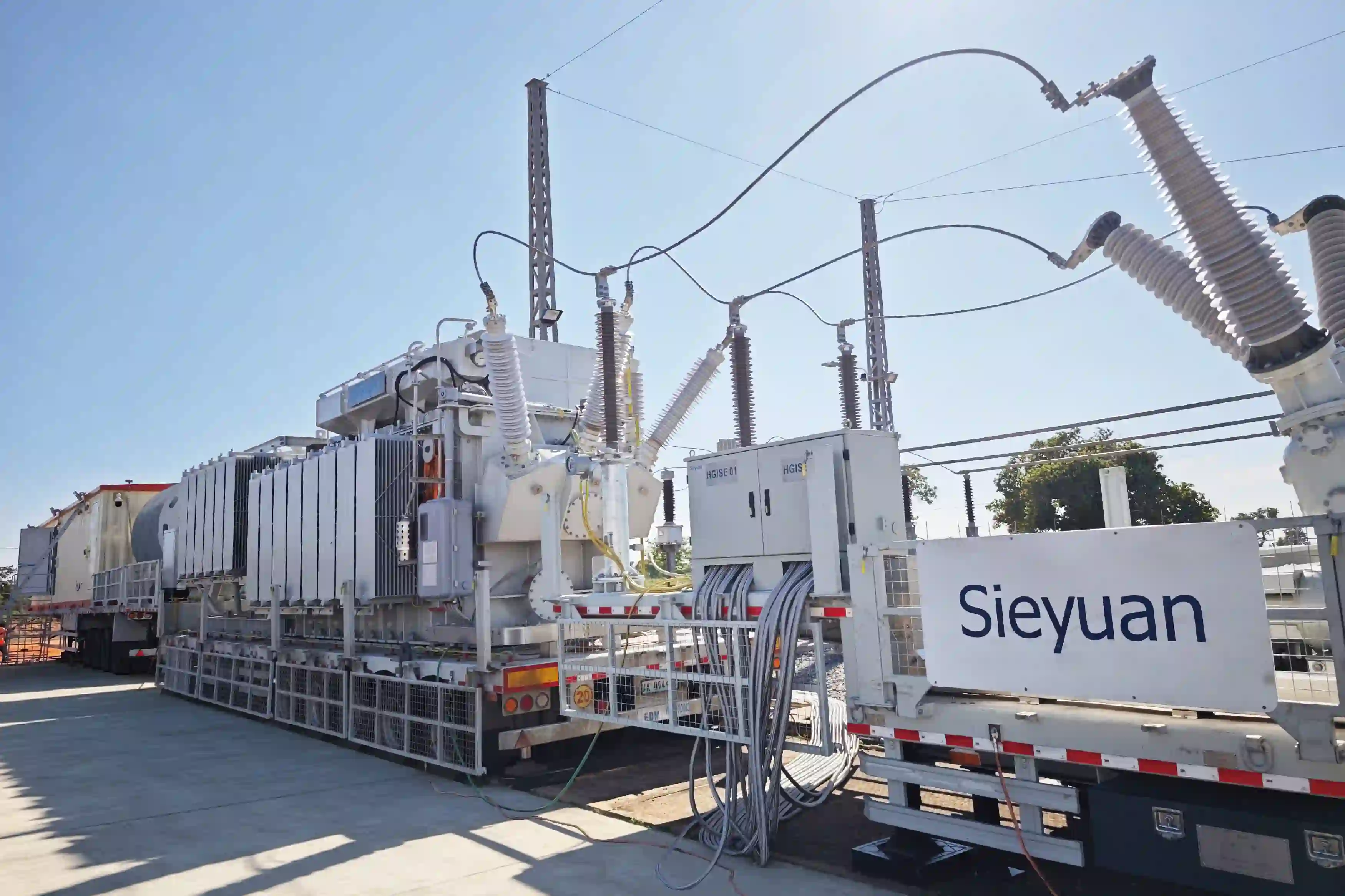 Sieyuan 145 kV trailer-mounted mobile substation deployed in Mozambique