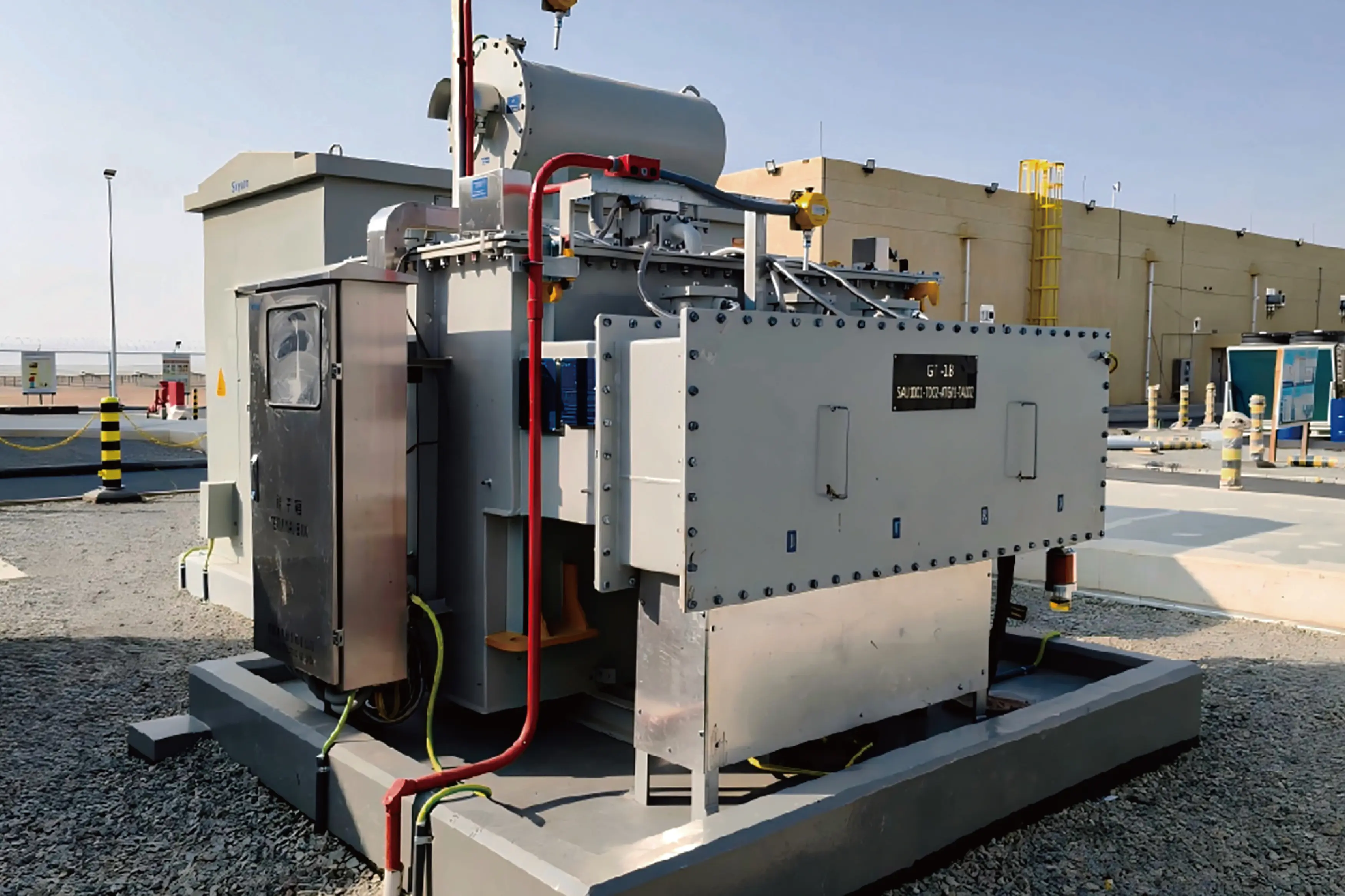 Sieyuan 33 kV earthing transformer and neutral grounding resistor at a Saudi renewable power plant