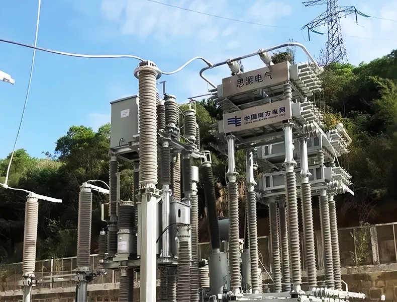 Sieyuan high-voltage mechanical DC circuit breaker installed at an outdoor grid substation