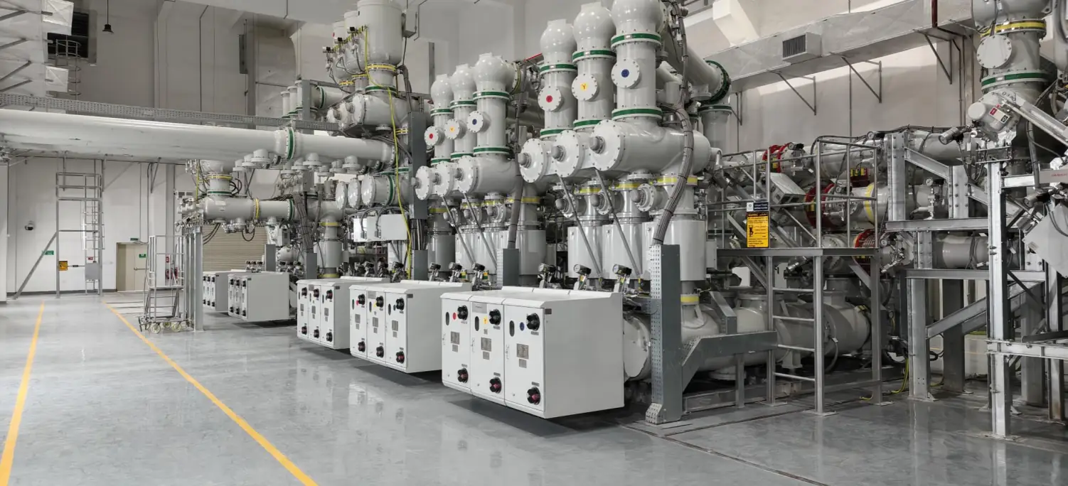 Sieyuan 420 kV gas-insulated switchgear at the main substation of a polysilicon plant in Oman
