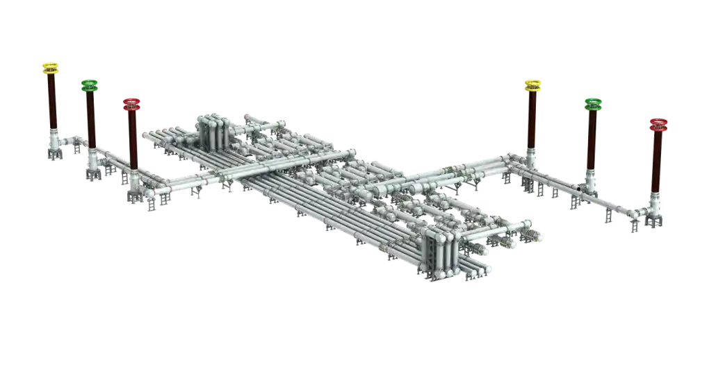Render of Sieyuan 1100kV Gas Insulated Switchgear